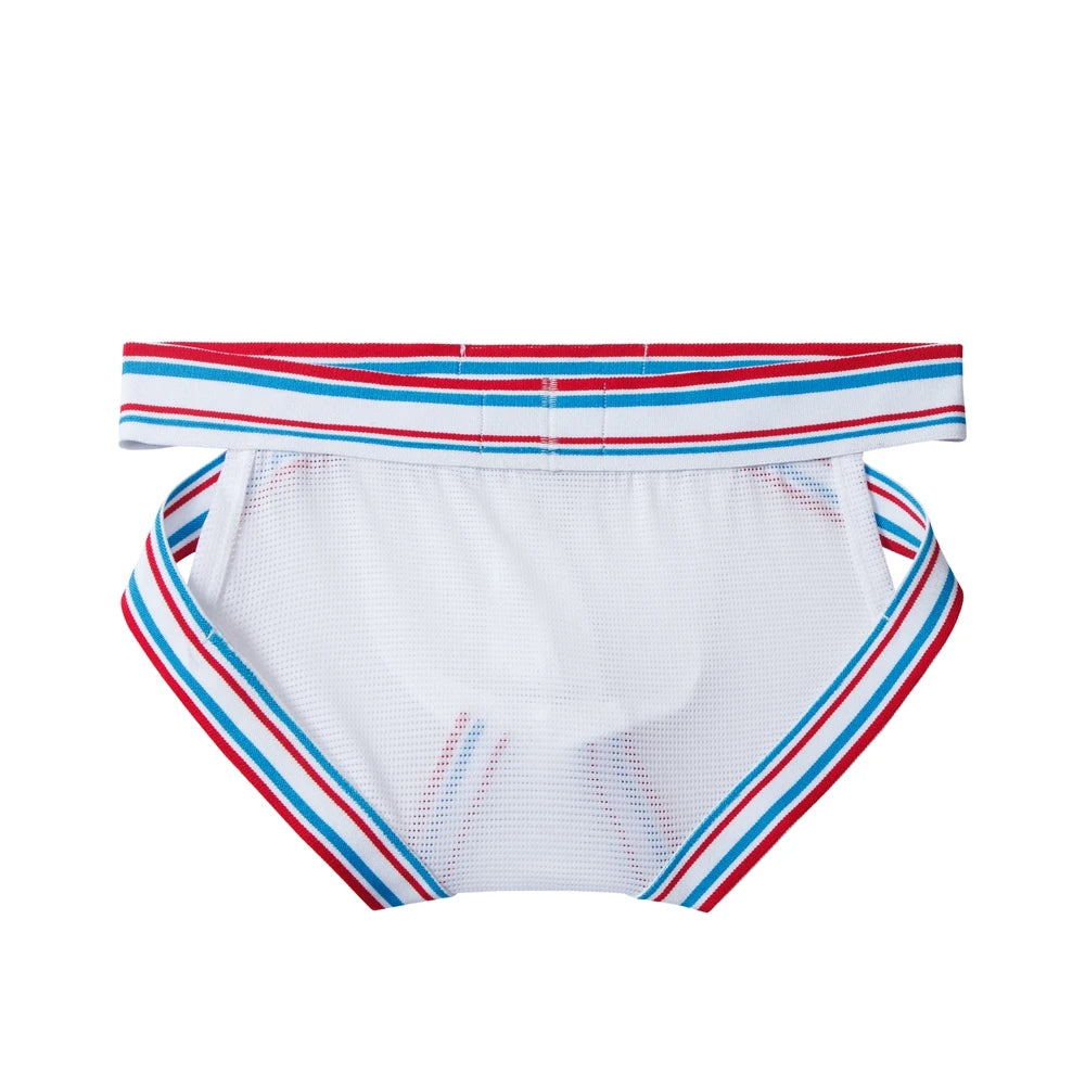 Sexy Underwear Men Briefs Low Waist Mesh Nylon Man&