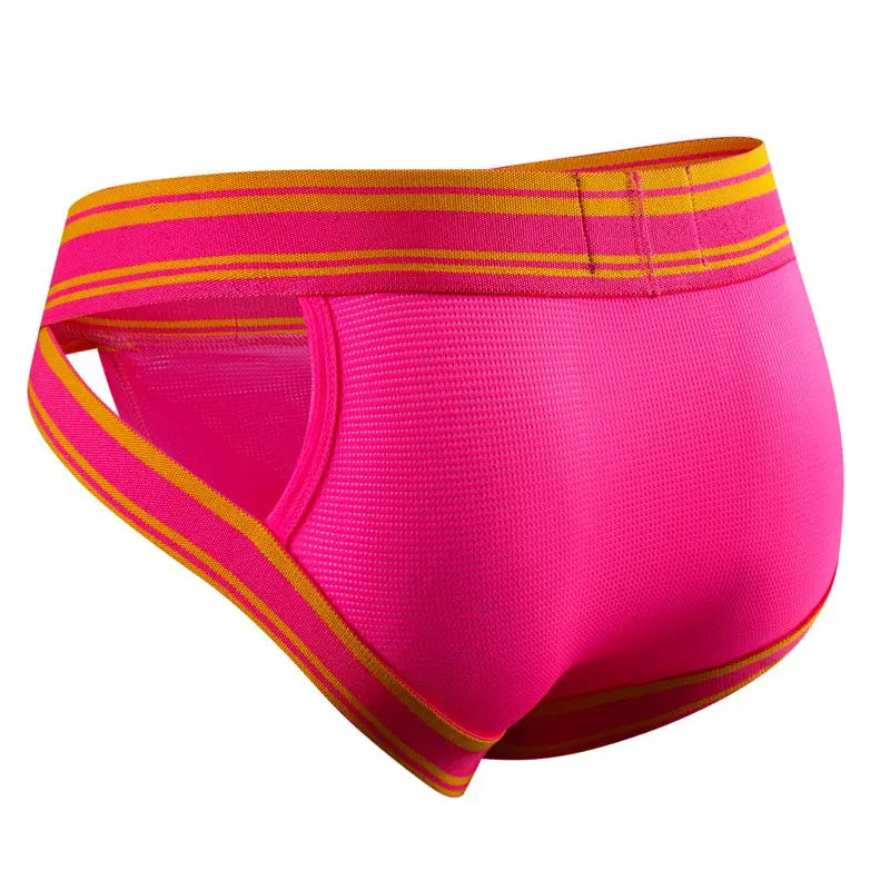Sexy Underwear Men Briefs Low Waist Mesh Nylon Man&