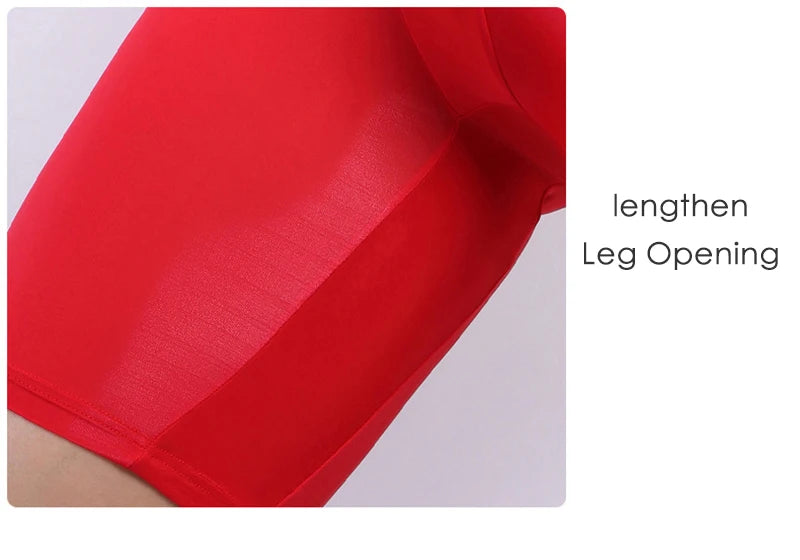Large Size Men Underwear Boxer Shorts Homme Ice Silk Breathable Sexy Panites Man Print U Convex Pouch Sports Long Leg Underpants