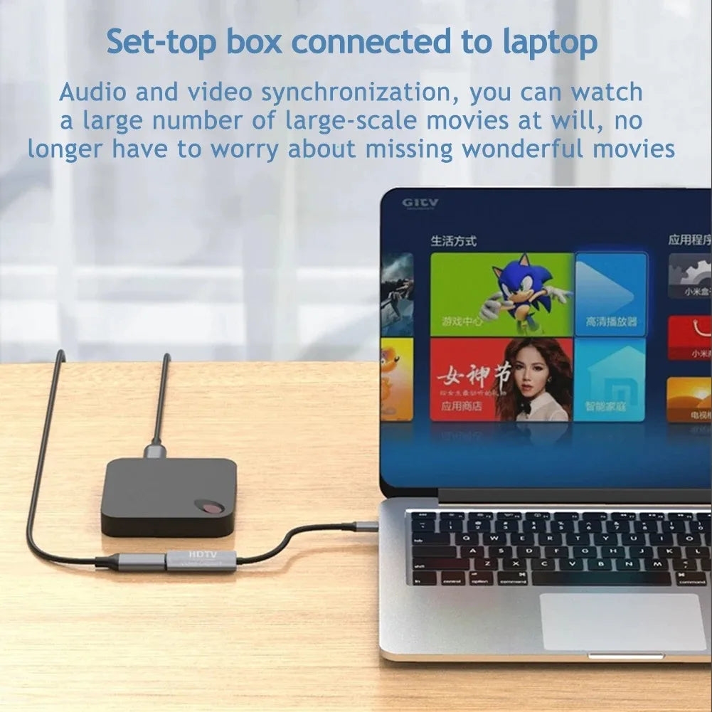 HDMI-compatible 4K USB 3.0 Video Capture Card HDMI to USB/Type-C Game Grabber Record for Switch Xbox PS4/5 Live Broadcast