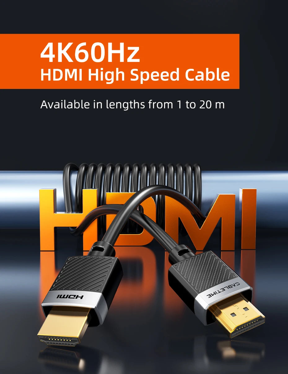 CABLETIME HDMI 2.0 Cable 4K 60HZ for PS4 TV Computer Projector Switch Box hdmi 4K 60hz cable Video Cable C515