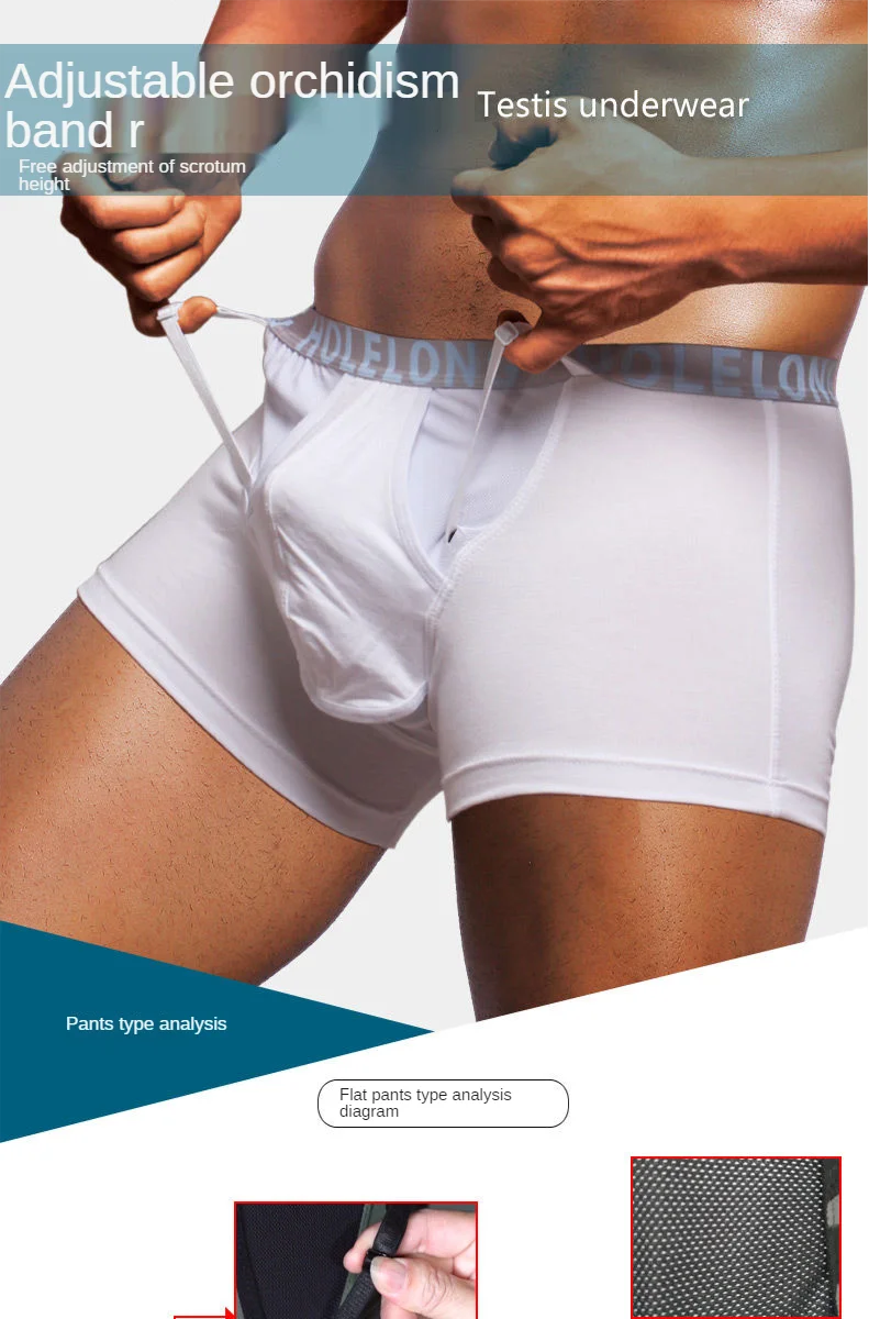 Men Scrotal Support Belt Functional Underwear Health Care Boxer Spermatic Vein Testicle Lifting Bullet Scrotal Separation Boxers