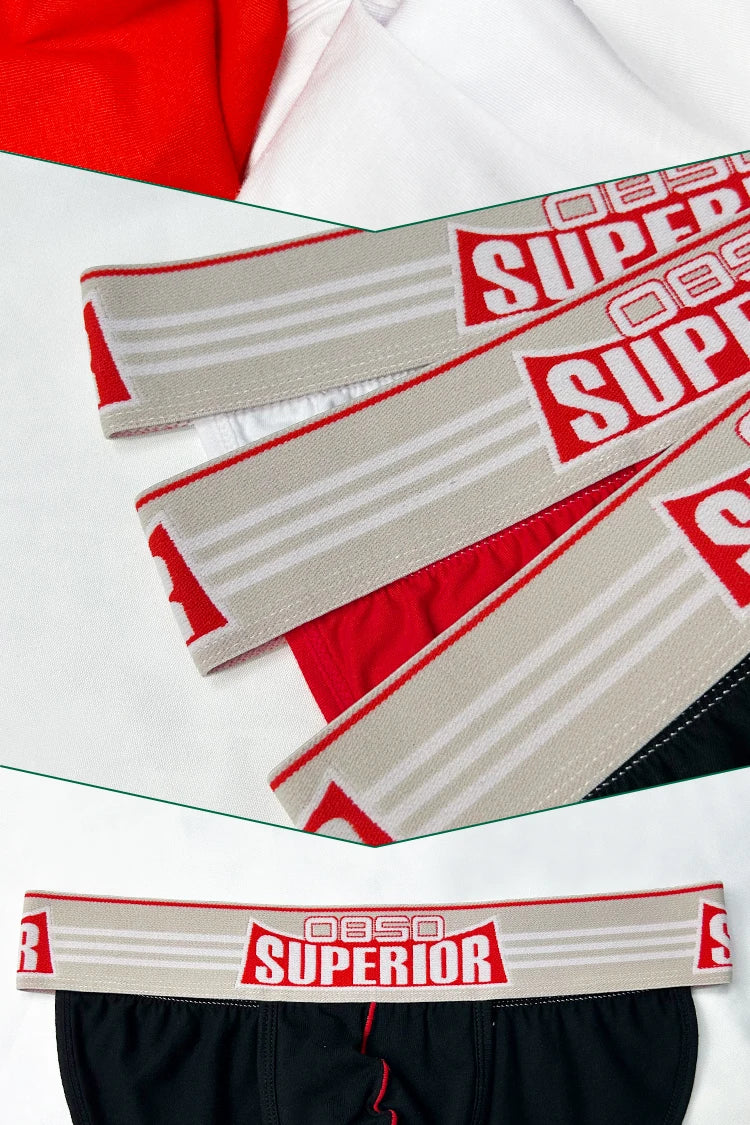 CMENIN 3pcs Cotton Mens Underwear Briefs High Cut Sexy Wide Waistband Men&