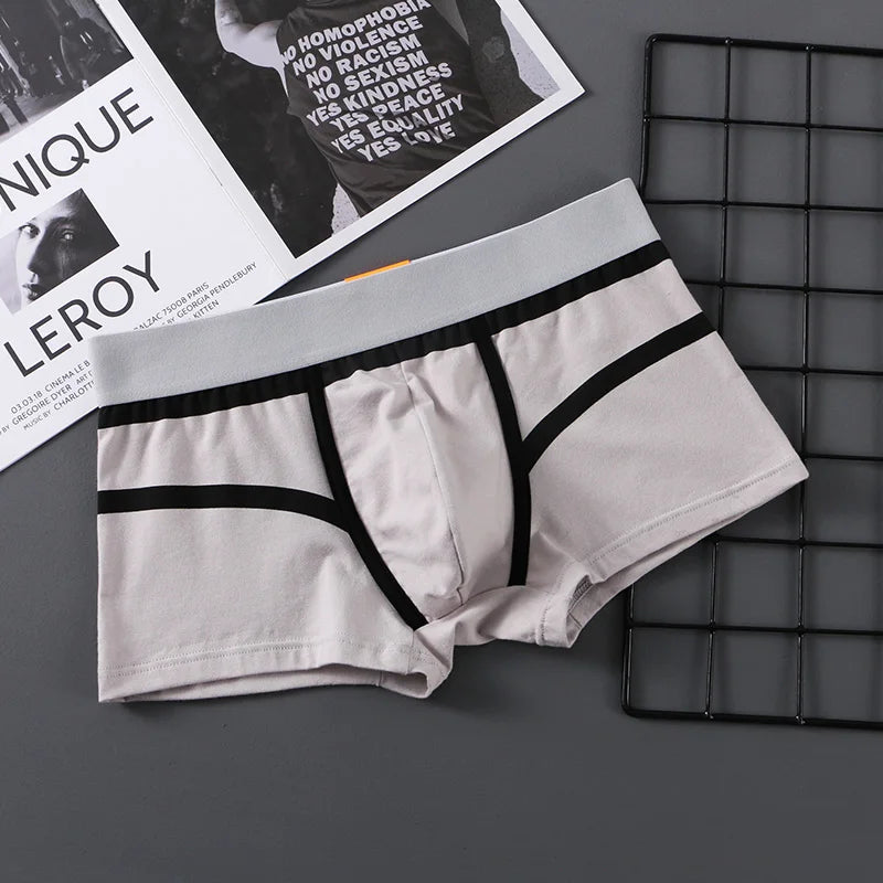 Men Panties Cotton Boxer Shorts Mens Boxers Breathable U Convex Male Underpants