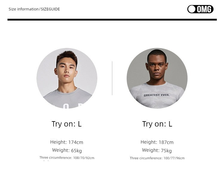 OMG Sports High Elastic Professional Sports Tights Men&