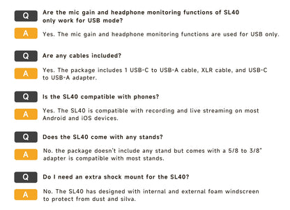 FDUCE SL40X/SL40 USB/XLR Dynamic Microphone With Built-in Headset Output & Sound Insulation,For Podcasts,Games, Live Broadcast