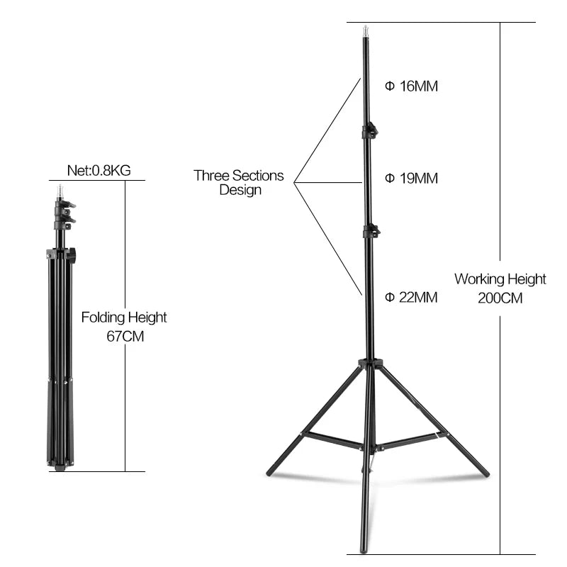 Photography Background Frame Support Softbox Lighting Kit Photo Studio Equipment Accessories With 3Pcs Backdrop And Tripod Stand