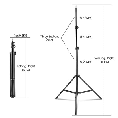 Photography Background Frame Support Softbox Lighting Kit Photo Studio Equipment Accessories With 3Pcs Backdrop And Tripod Stand