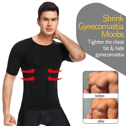 Men Body Shaper Slimming T Shirt Compression Shirts Gynecomastia Undershirt Waist Trainer Muscle Tank Tops Weight Loss Shapewear