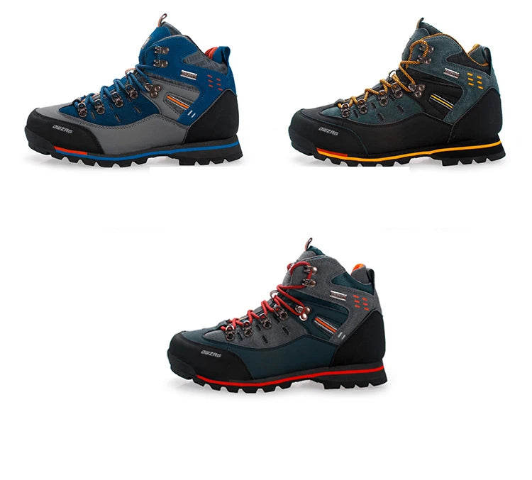 Men Hiking Shoes Waterproof Leather Shoes Climbing &amp; Fishing Shoes New Outdoor Shoes Men High Top Winter Boots Trekking Sneaker