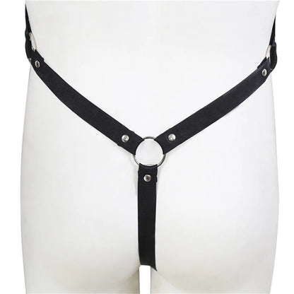 Fetish Gay Penis Pouch Leather Harness Men Open Crotch Full Body Bondage Clothes Sexy Party Clubwear Chest Harness Belts for Men