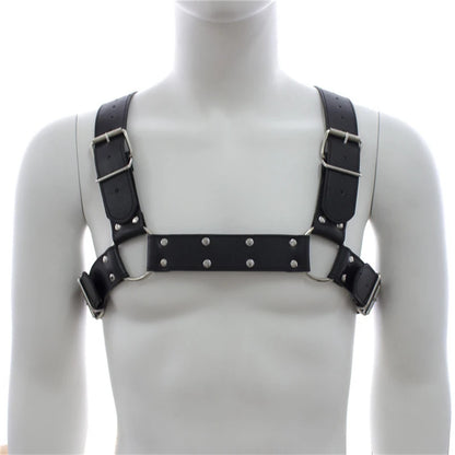 Leather Fetish Men Body Harness Belts BDSM Bondage Gay Clothes Sexual Punk Rave Tops Chest Harness Straps for Stage Clubwear