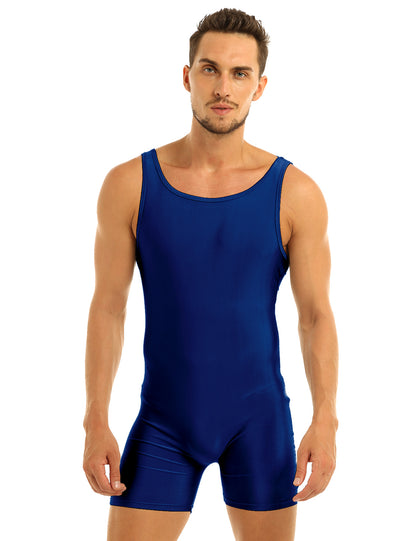 Men's Gymnastics Leotard Swimsuit Sports Body Swim Bodysuit Bodystocking Swimwear Swimming Bathing Suit Unitard Under Clothes