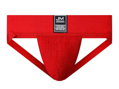 JOCKMAIL Men's, Young Men Gym Workout Jockstrap with 3" Waistband, Athletic Supporter w/ Stretch Mesh Pouch