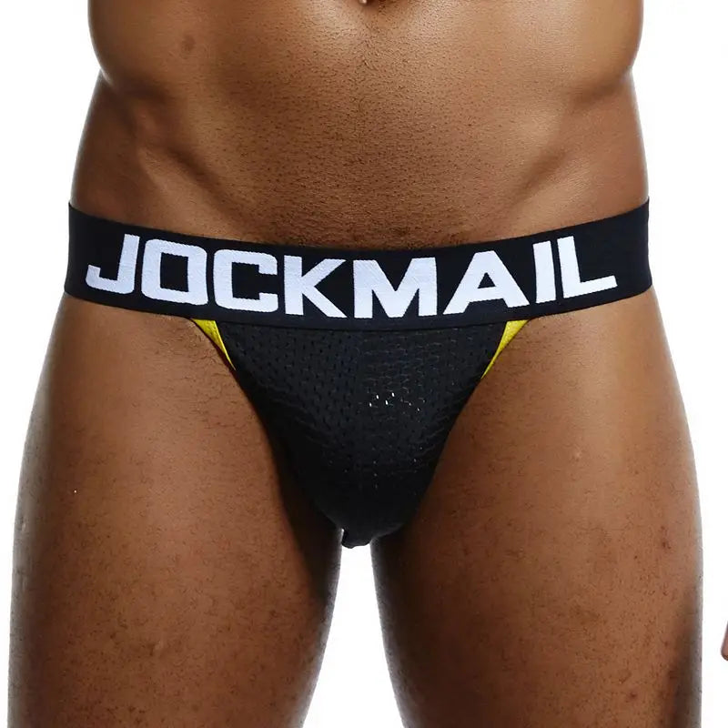 Homens Men Transparent Jockstrap Thongs