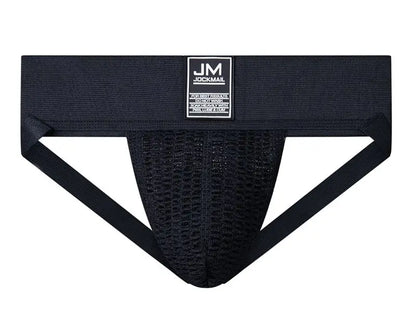 JOCKMAIL Men's, Young Men Gym Workout Jockstrap with 3" Waistband, Athletic Supporter w/ Stretch Mesh Pouch