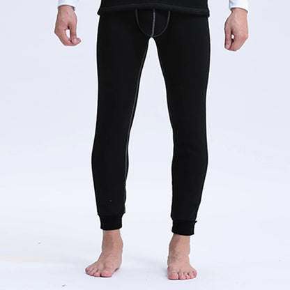 Men Sleep Bottoms Winter Pants Men Long Warm Cotton Thich Plus Velvet Legging Thermal Trousers Leggings