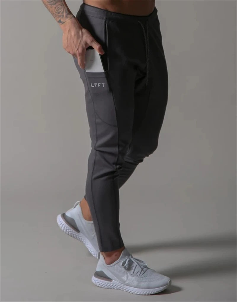 LYFT New Jogging Pants Men Sport Sweatpants Running Pants Men Joggers Cotton Trackpants Slim Fit Pants Bodybuilding Trousers