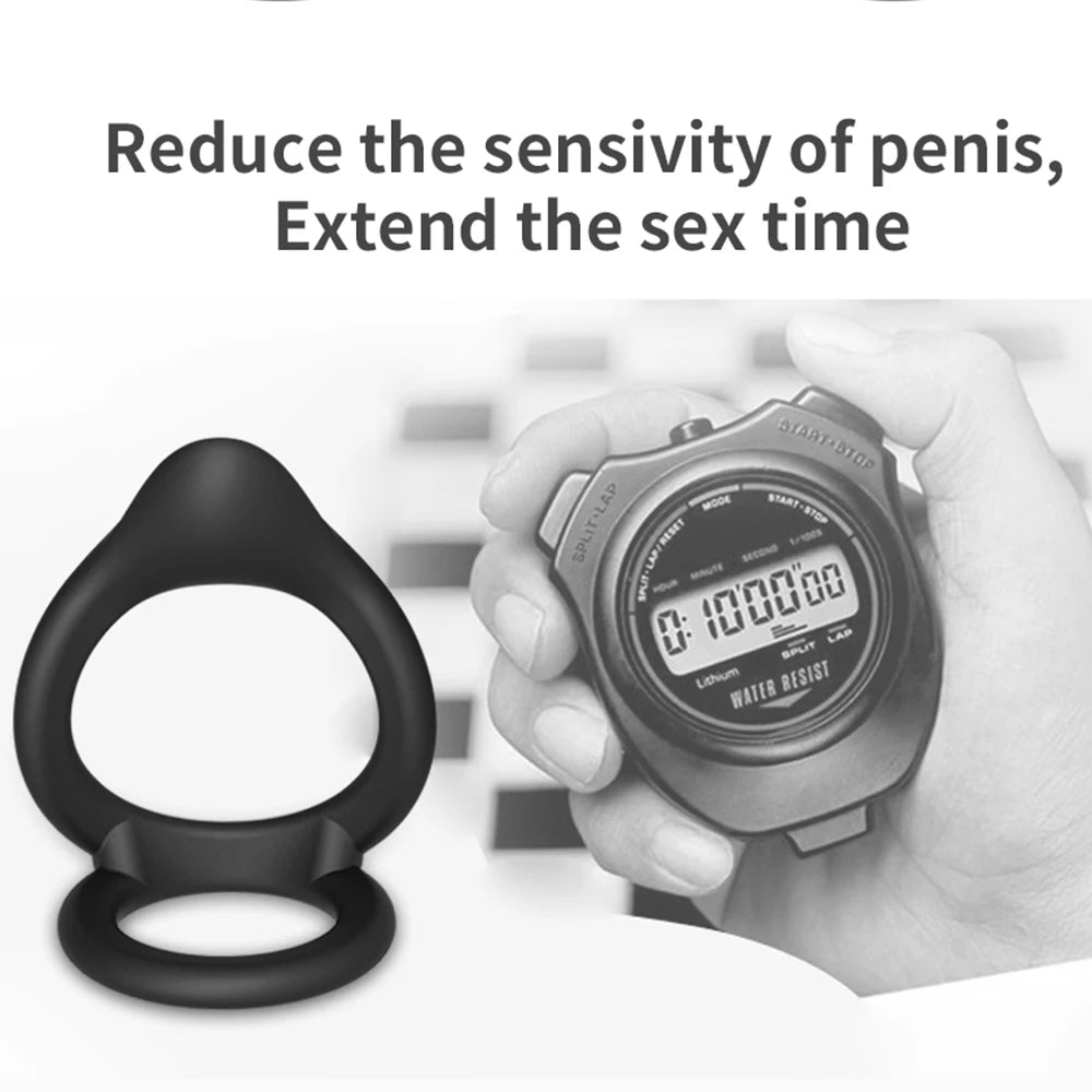 Male Penis Cock Rings Delay Ejaculation Reusable Scrotal Binding Ball Stretcher nillo pene Couples Cockring Sex Toys For Men