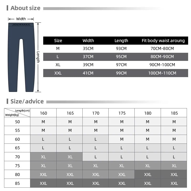 JOCKMAIL Brand Men Long Johns Cotton Printed leggings Thermal Underwear cueca Gay Men Thermo Underwear Long Johns Underpants