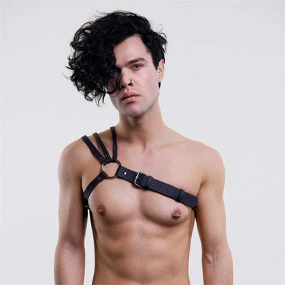 Fetish Gay BDSM Chest Harness Belts Sexual Leather Men Clothes Punk Rave Body Harness Straps Sexy Erotic Male Bondage Lingerie