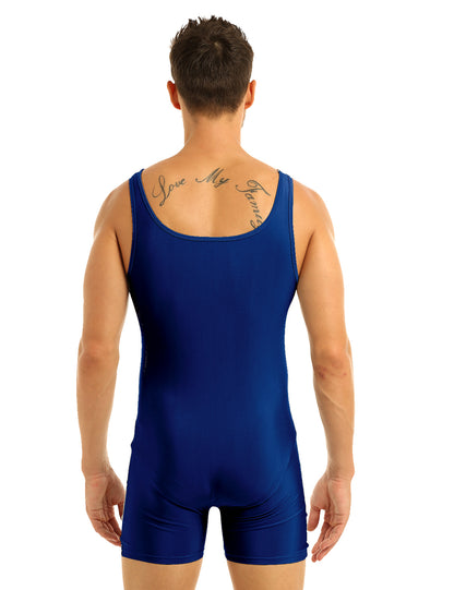 Men's Gymnastics Leotard Swimsuit Sports Body Swim Bodysuit Bodystocking Swimwear Swimming Bathing Suit Unitard Under Clothes