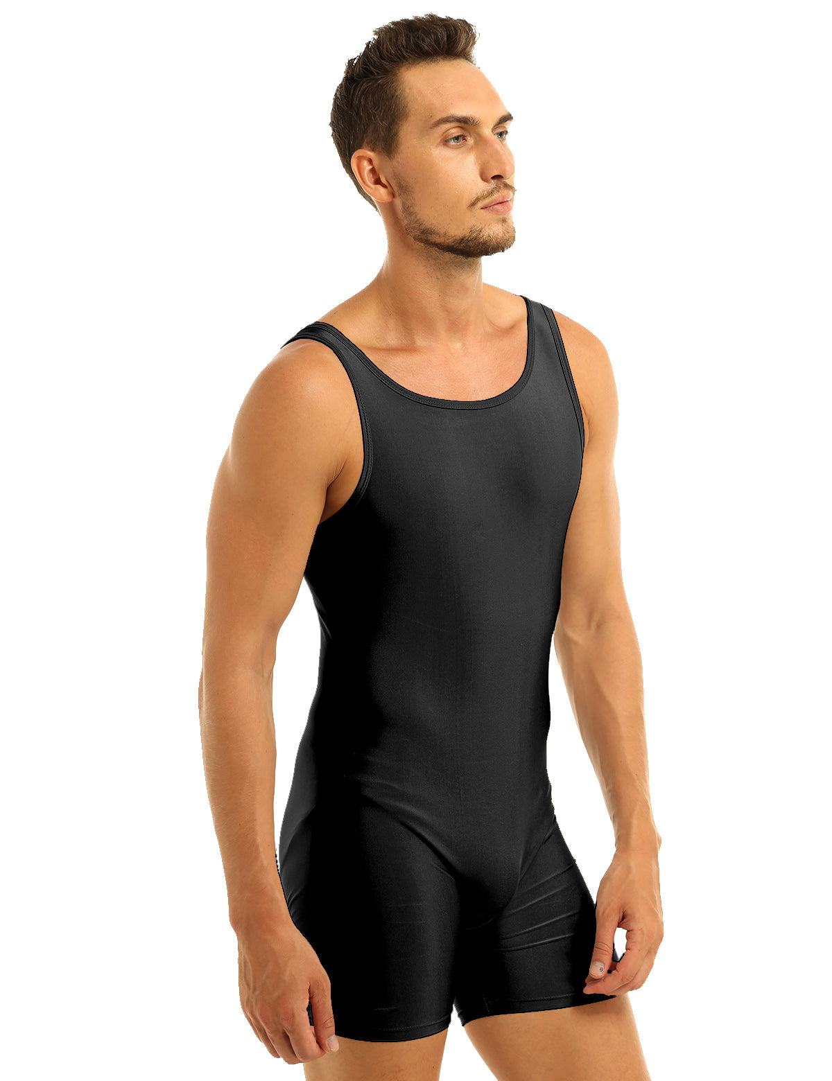 Men's Gymnastics Leotard Swimsuit Sports Body Swim Bodysuit Bodystocking Swimwear Swimming Bathing Suit Unitard Under Clothes