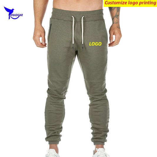 2020 Autumn Quick Dry Cotton Running Sweatpants Men Gym Fitness Workout Sportswear Trousers Joggers Training Track Pants Custom