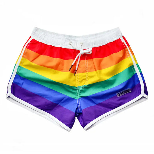 Rainbow Mens Beach Shorts Board Swimming Trunks DM Swimwear Boardshorts Sexy Boxer Swimsuit Surf Short Pants Desmiit Zwembroek