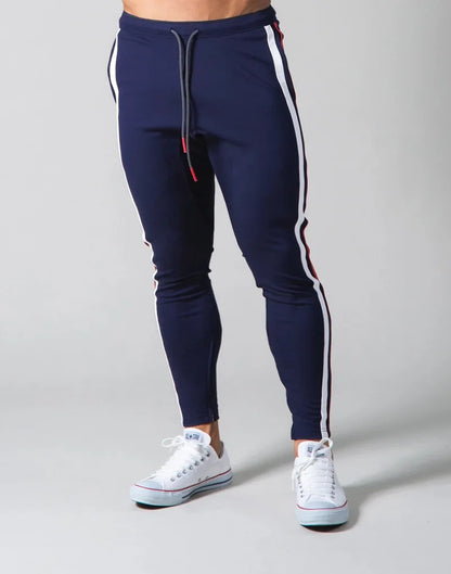 Joggers Men Striped Sweatpants Casual Long Pants Men Fitness Running Workout Track Trousers