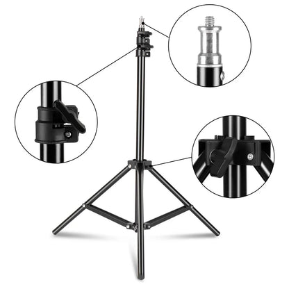 Photography Background Frame Support Softbox Lighting Kit Photo Studio Equipment Accessories With 3Pcs Backdrop And Tripod Stand