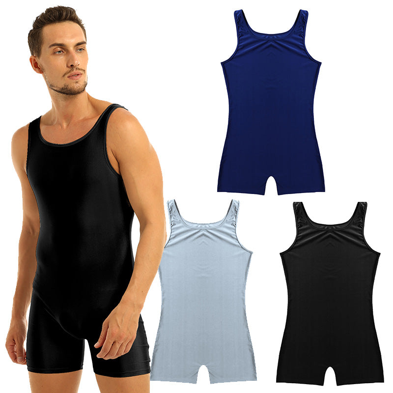 Men's Gymnastics Leotard Swimsuit Sports Body Swim Bodysuit Bodystocking Swimwear Swimming Bathing Suit Unitard Under Clothes