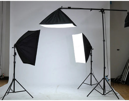 SH Photography Photo Studio Lighting Kit Including 2x2M Photo Background Muslin Backdrops And Green Background With Portable Bag