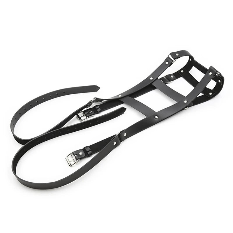 Leather Fetish Gay BDSM Men Harness Belts Adjustable Sexual Gay Bondage Clothing Body Chest Harness Straps for Rave Party Stage