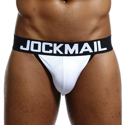 Homens Men Transparent Jockstrap Thongs