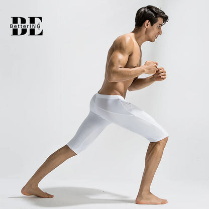 Summer New Fashion Sports Fitness Pants Men Mesh Breathable Quick Dry Playing Sports Tight Shorts Thin Straight Beach Shorts