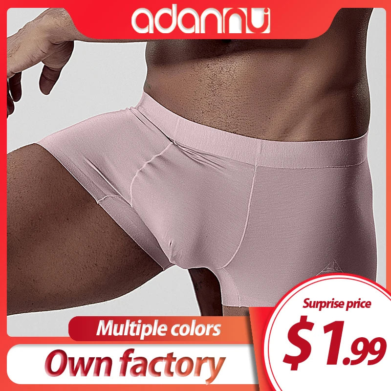 ADANNU Brand Men Boxers Male Underwear Modal Breathable Comfortable Underpants Men Boxers Shorts Cueca Masculina Calzoncillo