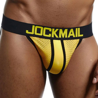 Homens Men Transparent Jockstrap Thongs