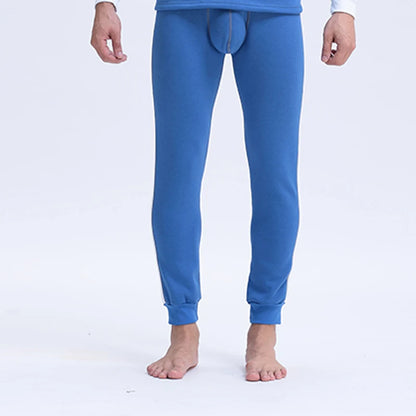 Men Sleep Bottoms Winter Pants Men Long Warm Cotton Thich Plus Velvet Legging Thermal Trousers Leggings