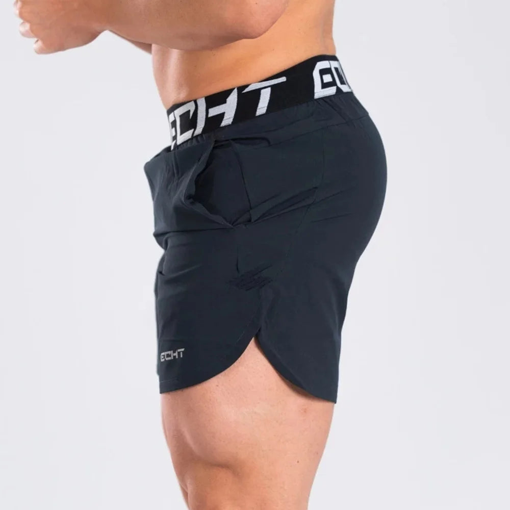 Running Sports Quick Dry Shorts Men Gym Fitness Sportswear Bottoms Male Bodybuilding Training Bermuda Summer Beach Short Pants