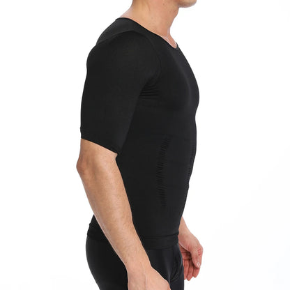 Men Body Shaper Slimming T Shirt Compression Shirts Gynecomastia Undershirt Waist Trainer Muscle Tank Tops Weight Loss Shapewear