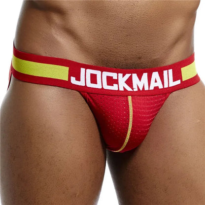 Homens Men Transparent Jockstrap Thongs