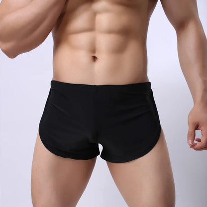 3PCS/LOT Men's Arrow Boxers 80% Polyamid 20% Elastine Sexy Underwear Soft Silk Home Loose Boxer Black/White/Gray/Coffee S M L XL