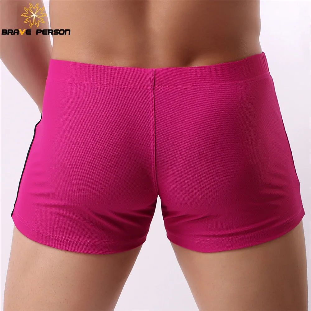 Brave Person Men's Sleep Bottoms Shorts Underwear Men Boxers Shorts Lounge Home Sleepwear Breathable Shorts Pajama