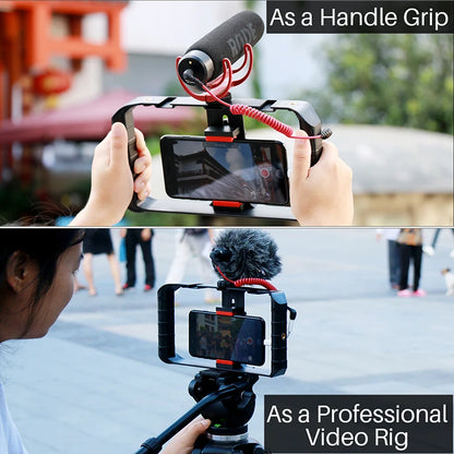 Ulanzi U-Rig Pro Smartphone Video Rig w 3 Shoe Mounts Filmmaking Case Handheld Phone Video Stabilizer Grip Tripod Mount Stand