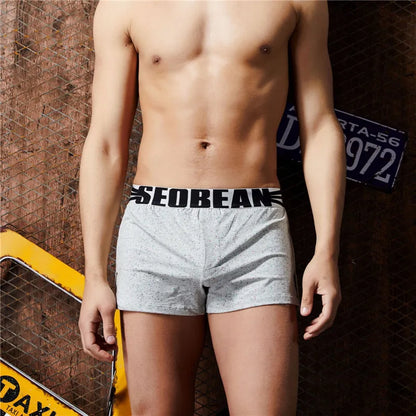 SEOBEAN Men's Underwear Cotton Loose Boxers Shorts Homewear Male Panties Shorts Sleep Bottoms Pajamas Lounges Boxers for Men