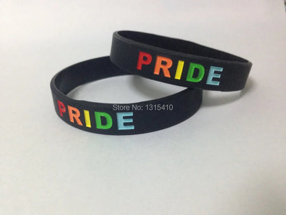 PRIDE Silicone bracelet Gay Pride Wristband Gay Silicone Bracelet 202*12*2MM.