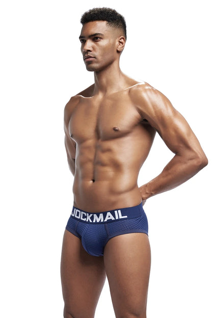 JOCKMAIL Men Mesh Boxer Briefs With Penis Pouch.