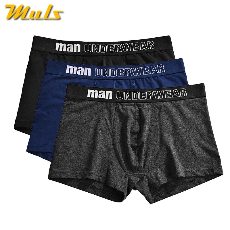 High Quality Men Boxers Short Boy 3PCS/Set Combed Cotton Breathable Male Underwear Mens Bodysuit Underpants S-3XL Vetement Homme