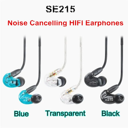 New SE215 Hi-Fi Stereo Noise Canceling Headphones3.5MM SE 215 In ear Earphones With Separated Cable headsets with Box VS SE535